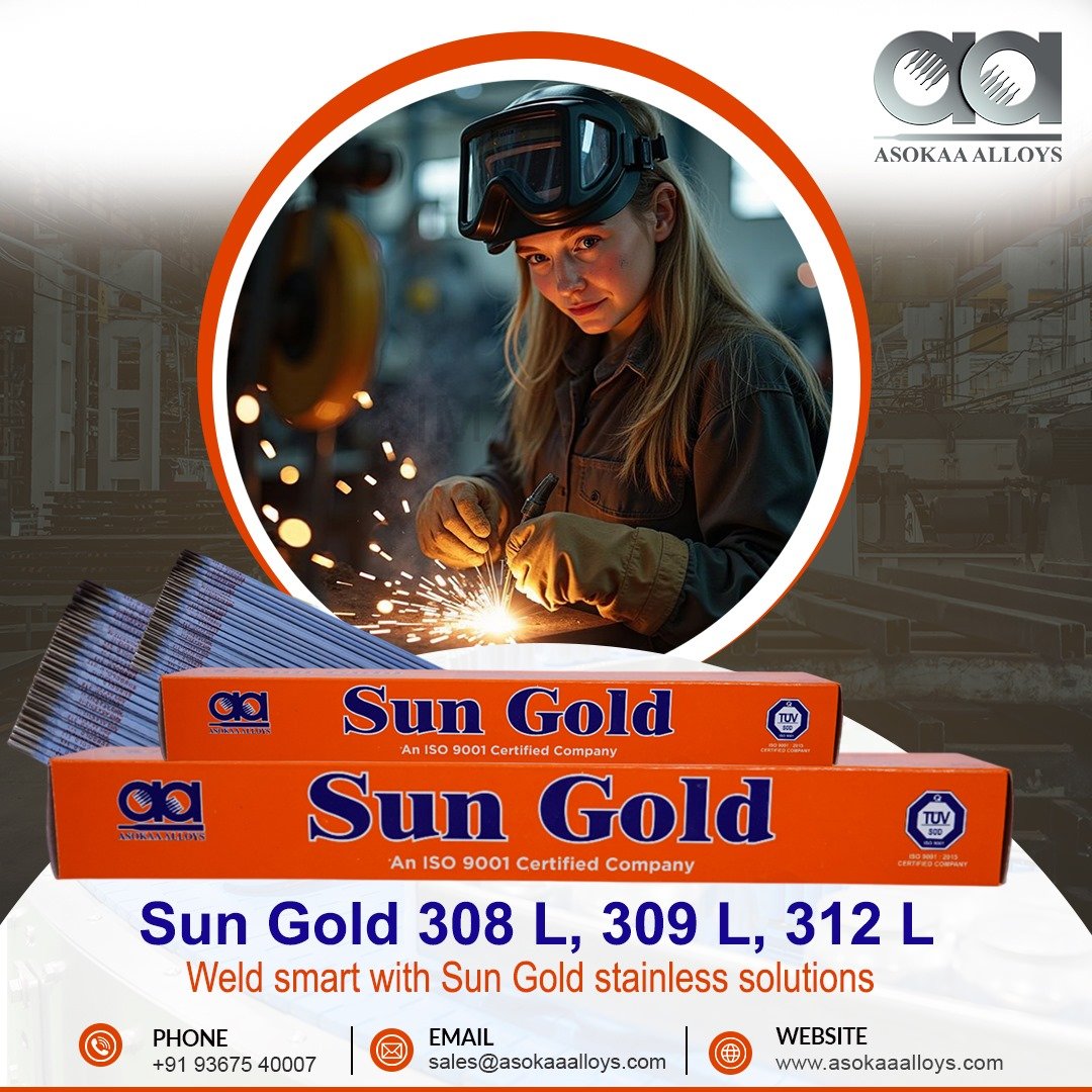 Sun Gold Manufacturer in Coimbatore – Premium Welding Electrode Solutions by Asokaa Alloys