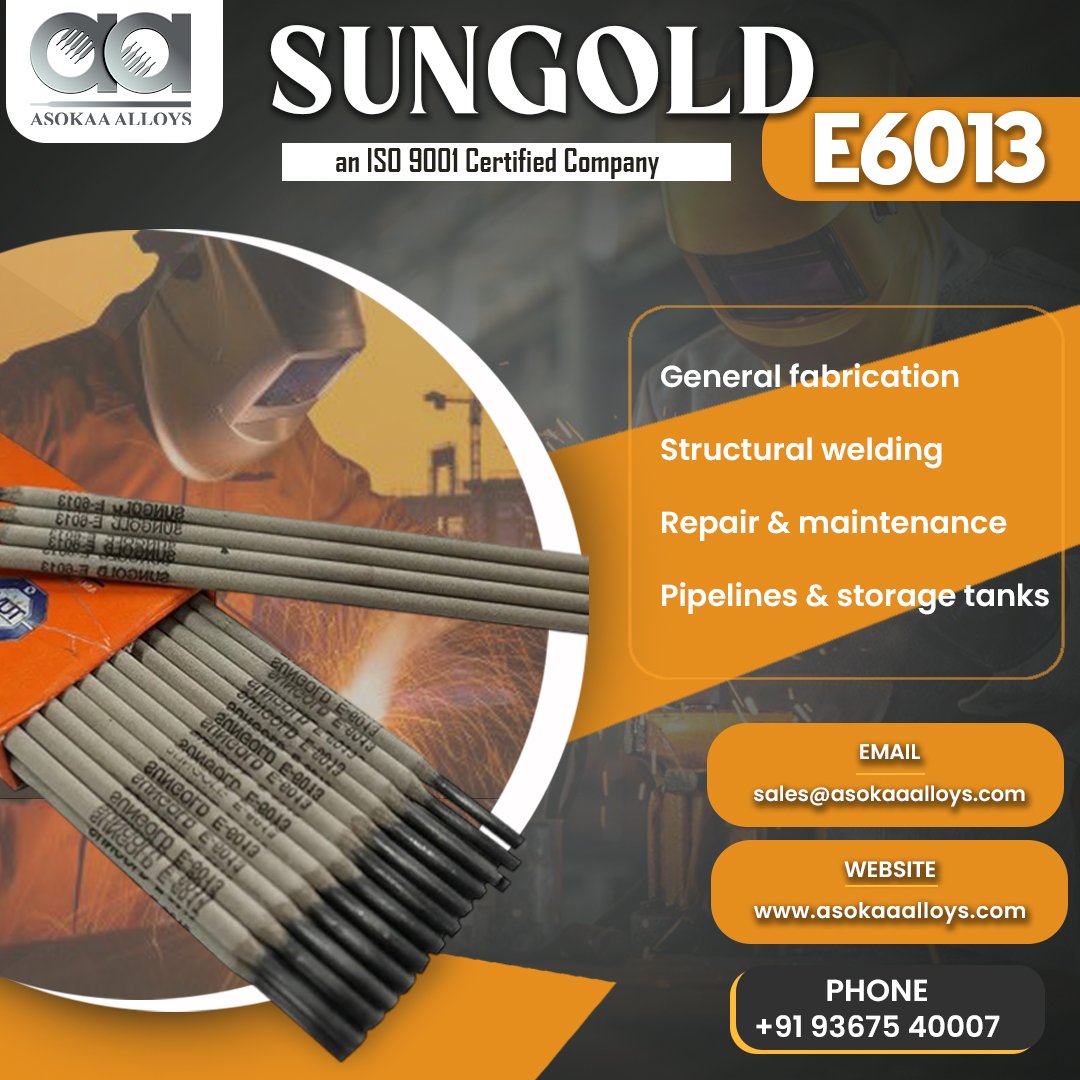 Mild Steel Electrode of Sun Gold E6013 Welding Rod Manufacturer in India